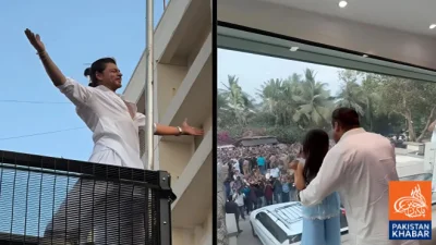 عید پر کنگ خان کے گھر مداحوں کا سمندر اُمڈ آیا