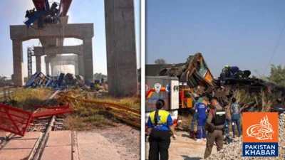 تھائی لینڈ میں کرین گرنے سے 22 ہلاک